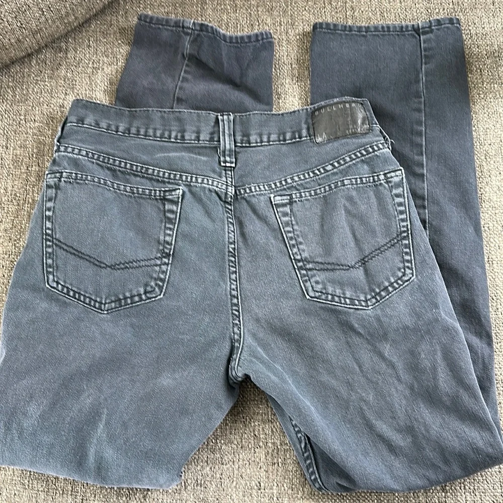 Bullhead Denim Co. Gravel Black Faded Wash Straight Slim Jeans Men's Size 28x30